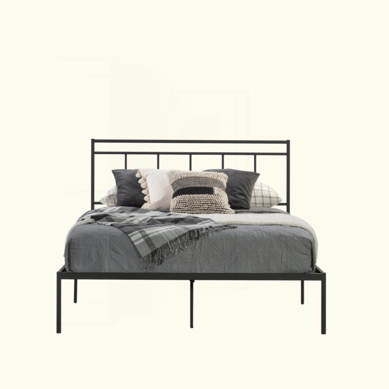 Platform Bed With Headboard, Queen