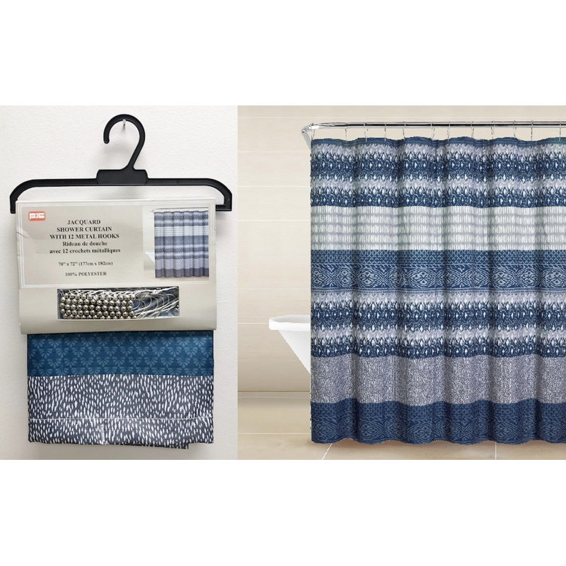 Ensemble de rideau de douche + crochets