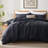 TOSMO 100% Linen Duvet Cover Set with Button Closure,Soft Breathable Durable Farmhouse Bedding-111202927-111202931