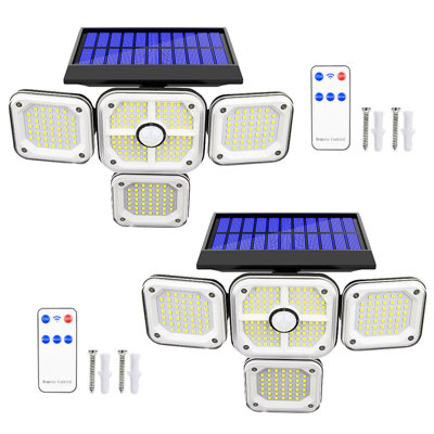 Solar Outdoor Motion Sensor Security Lights 144LED 3 Modes Waterproof with Remote Control
