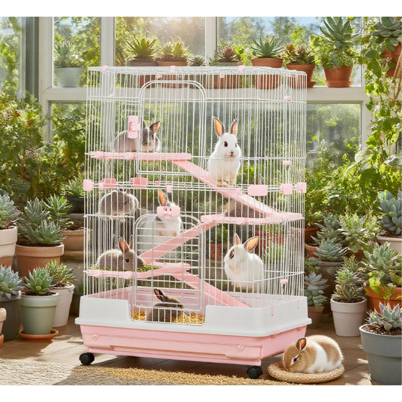 Cage à lapin avec roulettes Rabbit Hut