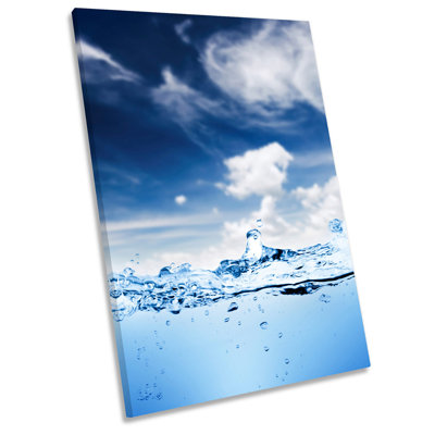 X0587 Water Wave Surf Seascape - Wrapped Canvas Print