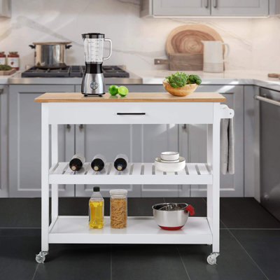 Iftach Wood Kitchen Cart