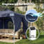 Quictent 3m x 3m Pop Up Gazebo with 3 Removable Sidewalls, Instant Setup Canopy Tent with Center Lock, Portable Shelter for Garden Party, Camping, Grey-124005060