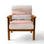 Chaise rembourrée Abstract Paysages - Fauteuil Glam Wave rose et orange I-1194214480