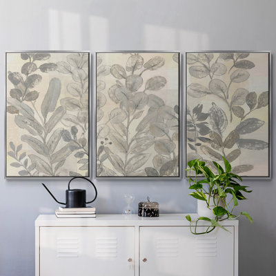 «Leaf Leaf I», reproduction encadrée sur toile 3 pièces