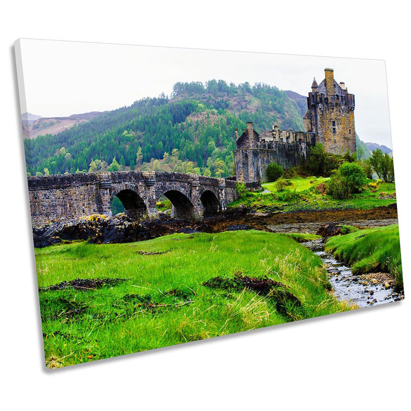 Eilean Donan Castle Scotland - Wrapped Canvas Print, 40.6cm H x 61cm W x 2cm D