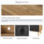 Armoire décorative noire pour meuble télé, portes sculptées symétriques avec cadre couleur bois pour le vestibule du salon-683582695