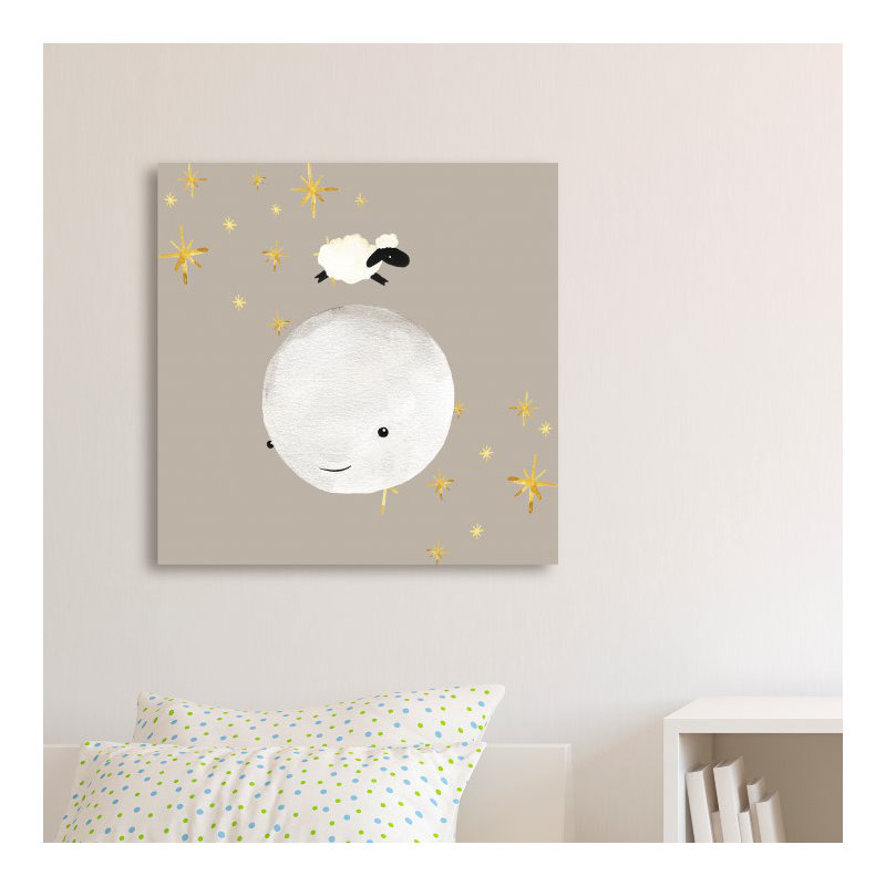 Impression sur toile « Sheep Jumping over the Moon », H 12 po x l 12 po x P 1,5 po