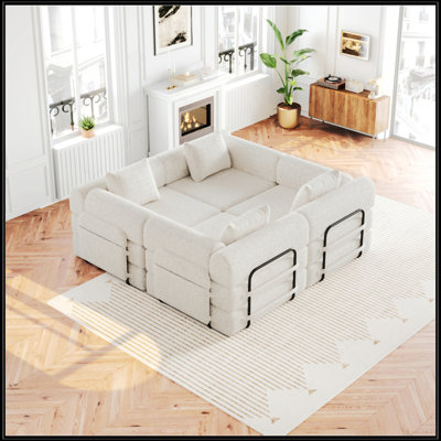 4-Seater Convertible Sofa Bed