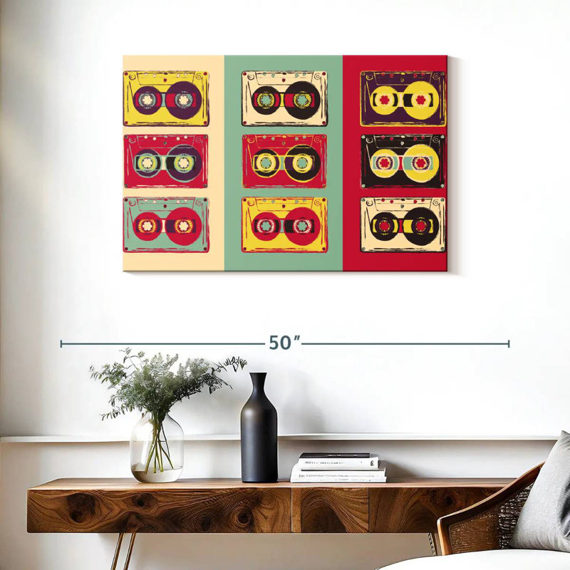 Abarca Retro Tapes, 24" H x 36" W