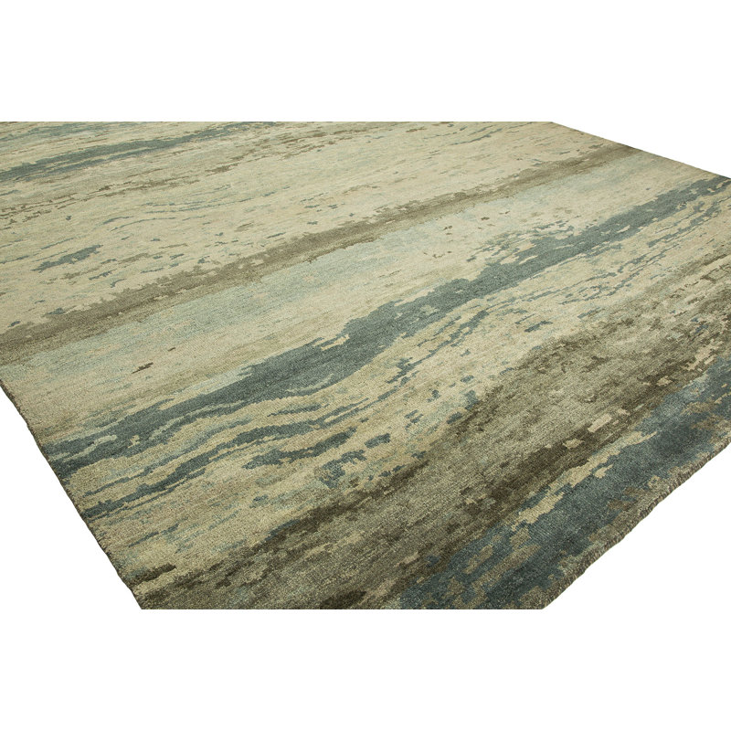 Shaniyla Wool Camouflage Area Rug, Runner 2'6" x 10'
