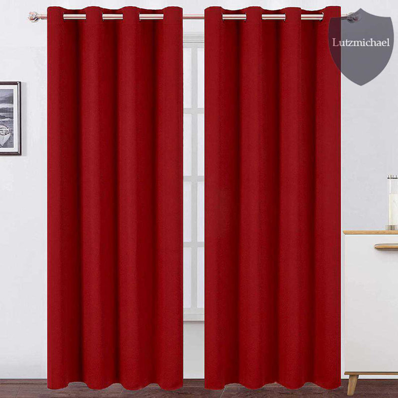 Erfried Blackout Curtain Pair, Turquoise, 52" W x 84" L