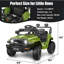 Camion VUS électrique pour enfant Alex Alex avec télécommande, éclairage, musique, ceinture de sécurité, suspension à ressort, vert-89112089