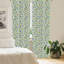 Panneau coulissant floral semi-diaphane avec passe-tringle-45991855