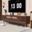 Wooden TV Stand with 2 Cabinets, 2 Drawers and Rattan Accents