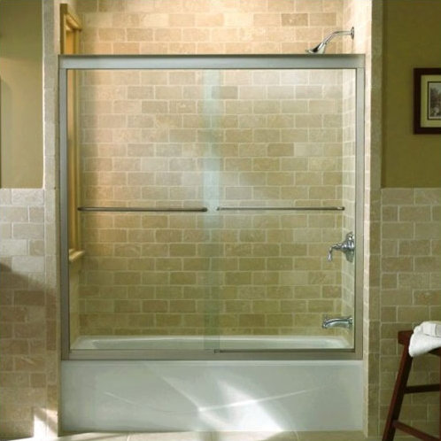 Fluence Frameless Bypass Bath Door