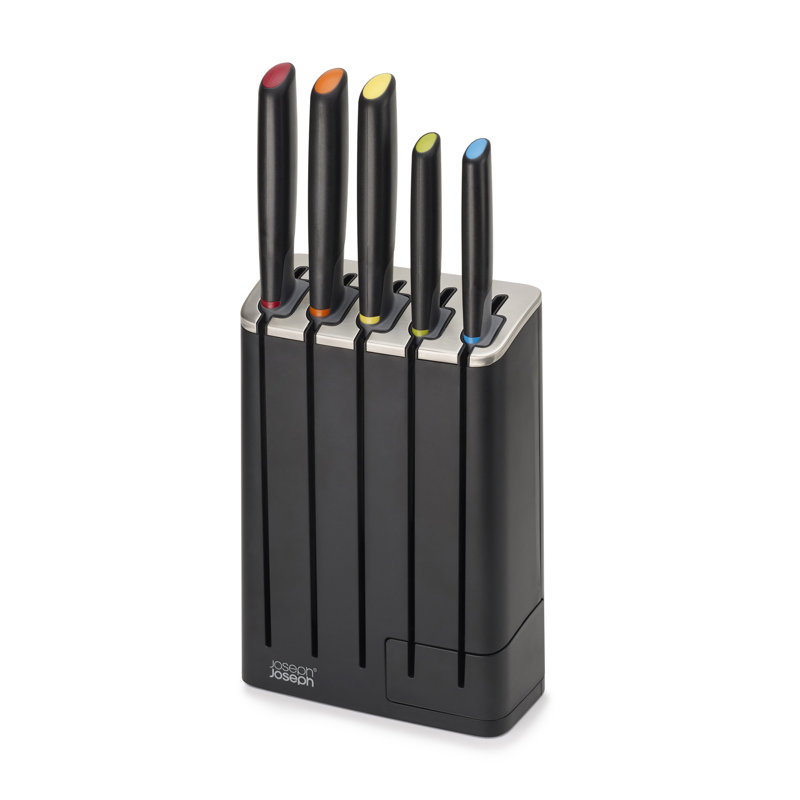 Joseph Joseph Joseph Joseph Elevate SlimBlock 5-Piece Knife Set and Sharpener
