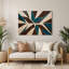 Art mural rigide en métal beige 99-461439393
