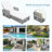 Modern 2 Pieces Long Reclining Chaise, Outdoor Wicker Lounge With Armrests, Patio Adjustable Recliner With Soft Removable Cushions, All Weather Rattan Pool Lounge For Poolside & Garden, Beige
