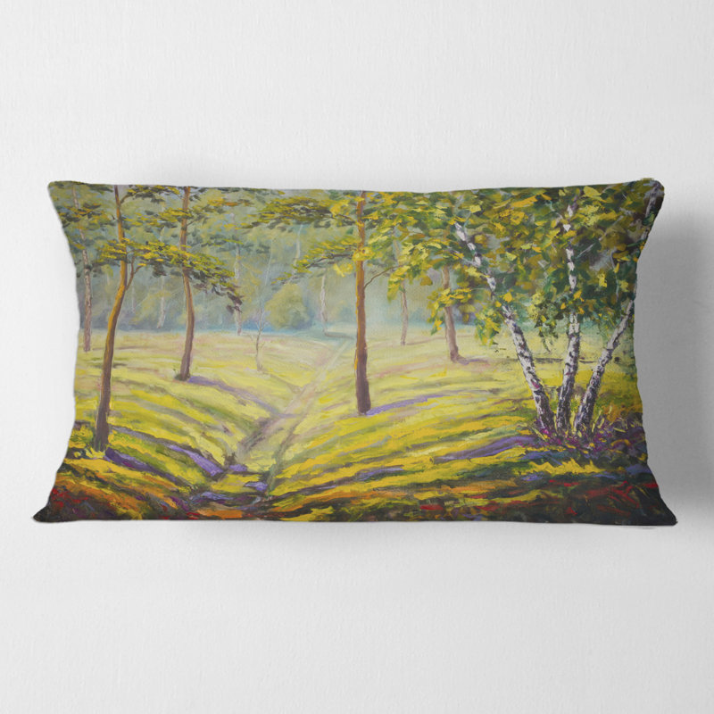 Housse et insert de coussin rectangulaire Pine Trees and Bushes in the Forest II