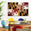 «State Map Over Maryland Flag», reproduction sur toile-1503501969