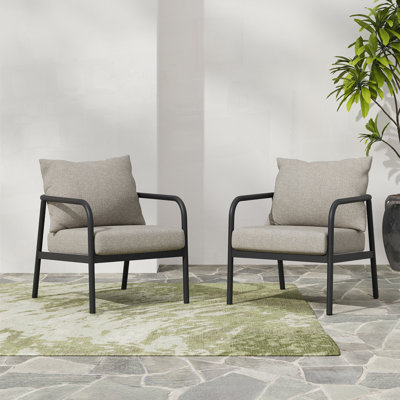 Fauteuils club d'extérieur avec coussins