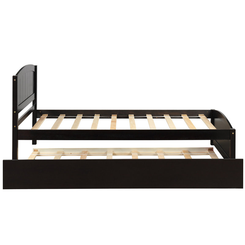 Lit plateforme simple Kaolin, Espresso