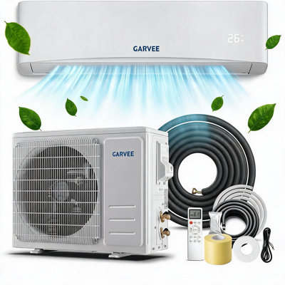 GarveeTech 0 BTU Ductless Mini Split Air Conditioner with Dehumidifier Function and Fan