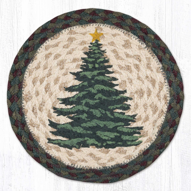 Arbre festif festif en jute 10 po x 10 po