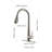Kitchen Faucet With Pull Down Sprayer Brushed Nickel, High Arc Single Handle Kitchen Sink Faucet With Deck Plate, Commercial Modern Stainless Steel Kitchen Faucets