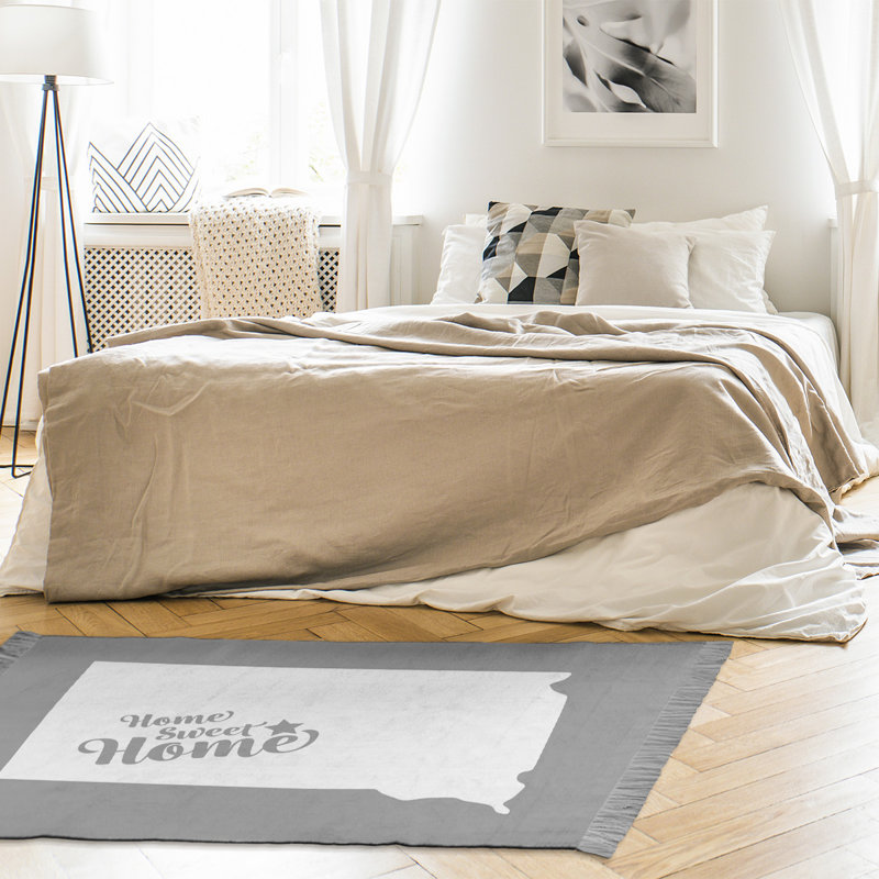 Tapis à la maison en gris pierre douce
