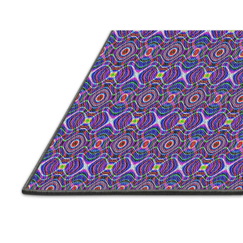 Tapis de zone mauve à motifs, Rectangle 5 pi x 7 pi