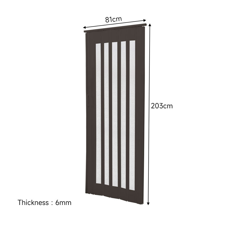 Chamberlan PVC/Vinyl Bi-Fold Doors, 87 cm x 203 cm, Black