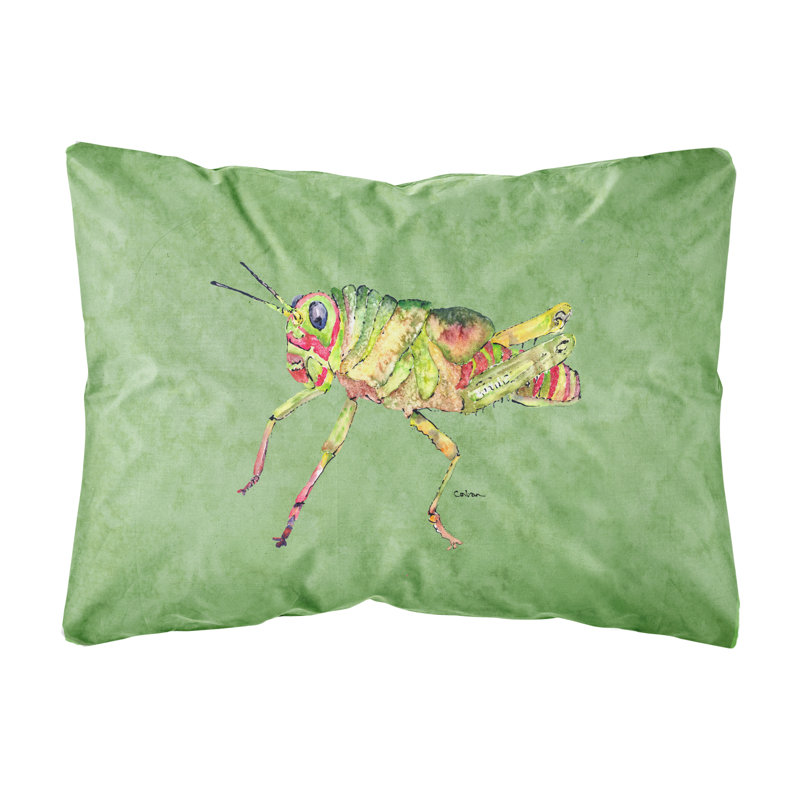 Coussin décoratif intérieur/extérieur contemporain sauterelle