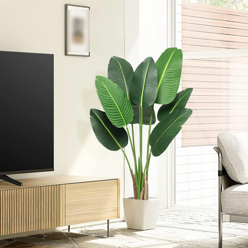 Faux Flowering Tree, 47.2" H x 19.7" W x 19.7" D