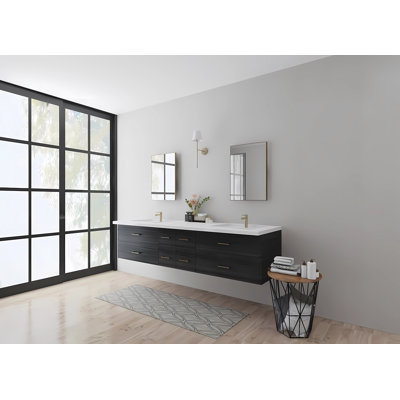 Calgary 90.5'' Double Bathroom Vanity Base Only