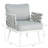 Steel Club Chair Set of 2, off White+Gray-206617268-206617264