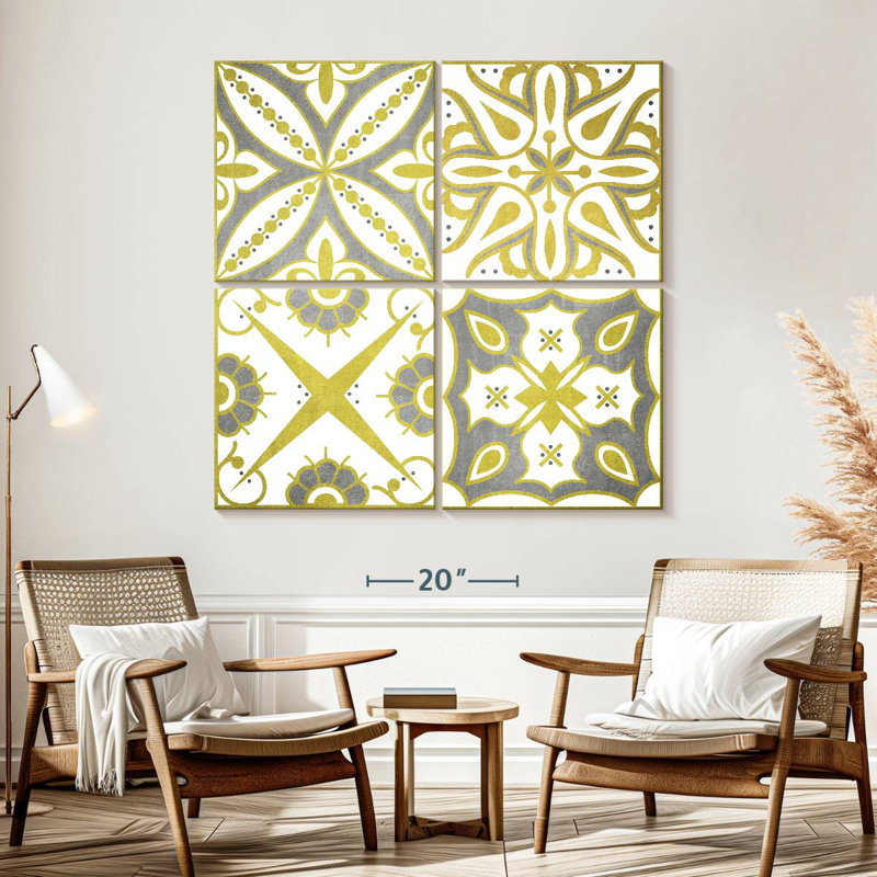 Carreaux azulejo Kerner Lime Gold, H 57 po x l 57 po