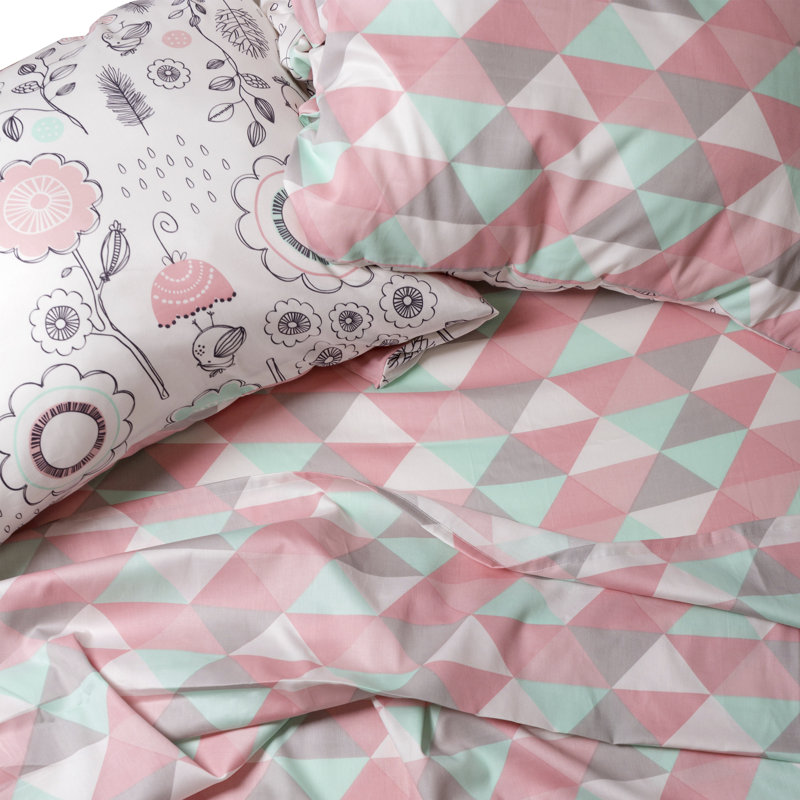 Sparrow 100% Cotton Geometric Sheet Set