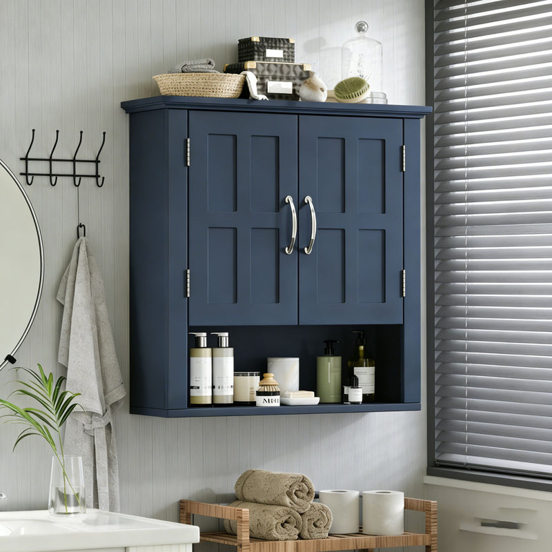 Bathroom Storage Cabinet, Blue