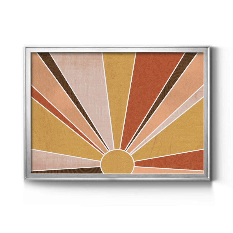 Sedona Sunrise - impression encadrée, H 26,5 po x l 36,5 po x P 1,5 po, Toile avec cadre argenté, Pas de tapis
