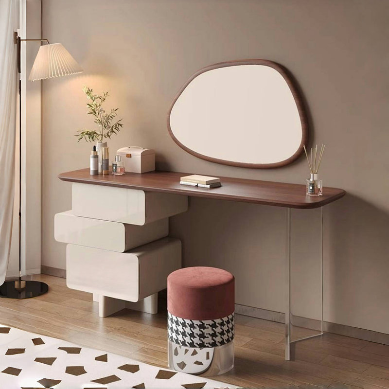 Xoey, Clear/Off White/Walnut