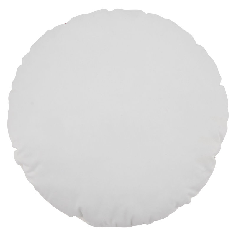 Round Red and White Santa Christmas Throw Pillow
