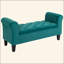 Banc avec repose-pieds capitonné avec accoudoirs roulés pour le salon ou le couloir-622221569