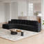 Ensemble de canapé modulaire en chenille de 131,1 pouces, canapé incurvé moderne en forme de nuage, comprenant 10 coussins, canapé d'angle en tissu de salon, canapé modulaire en L (méridienne gauche)-928420811-928420814