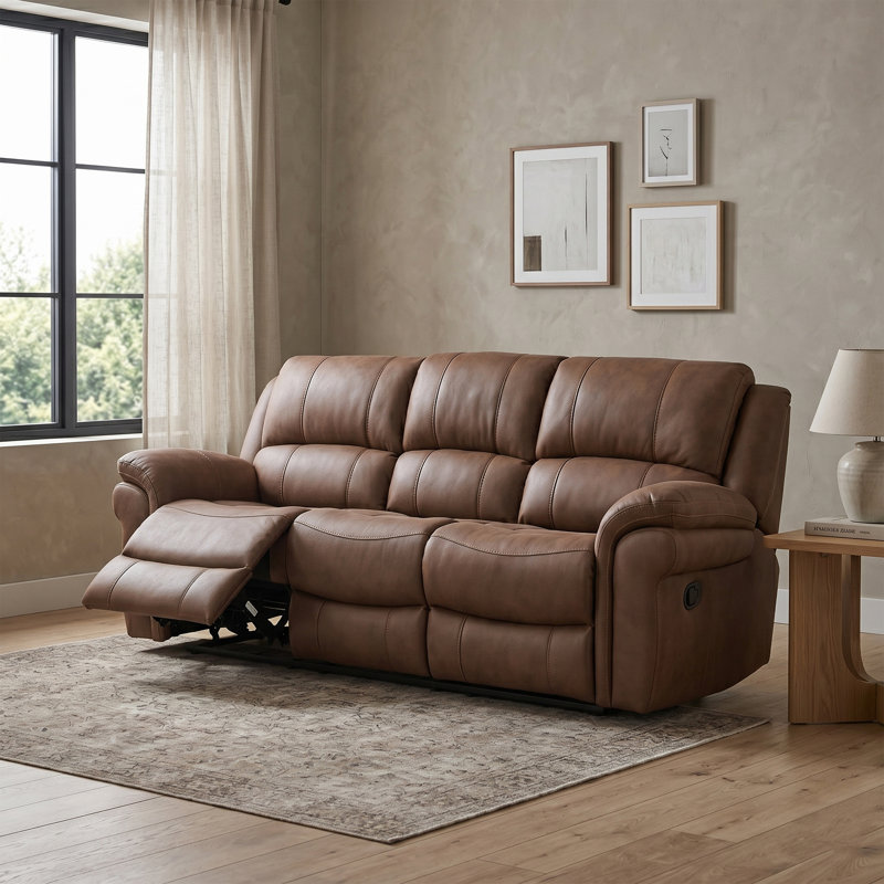 Bettymae 3 Seater Reclining Sofa, Tan