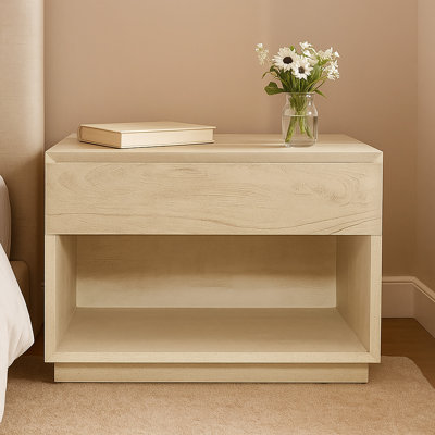 Bjartur 32'' W Solid Wood Nightstand