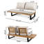 Fauteuil à 2 places à gauche de type bois de 64,37 po Profond, 30,24 de largeur, 29,25 de hauteur, masse de 52 lb - bois, profondeur, largeur, hauteur,