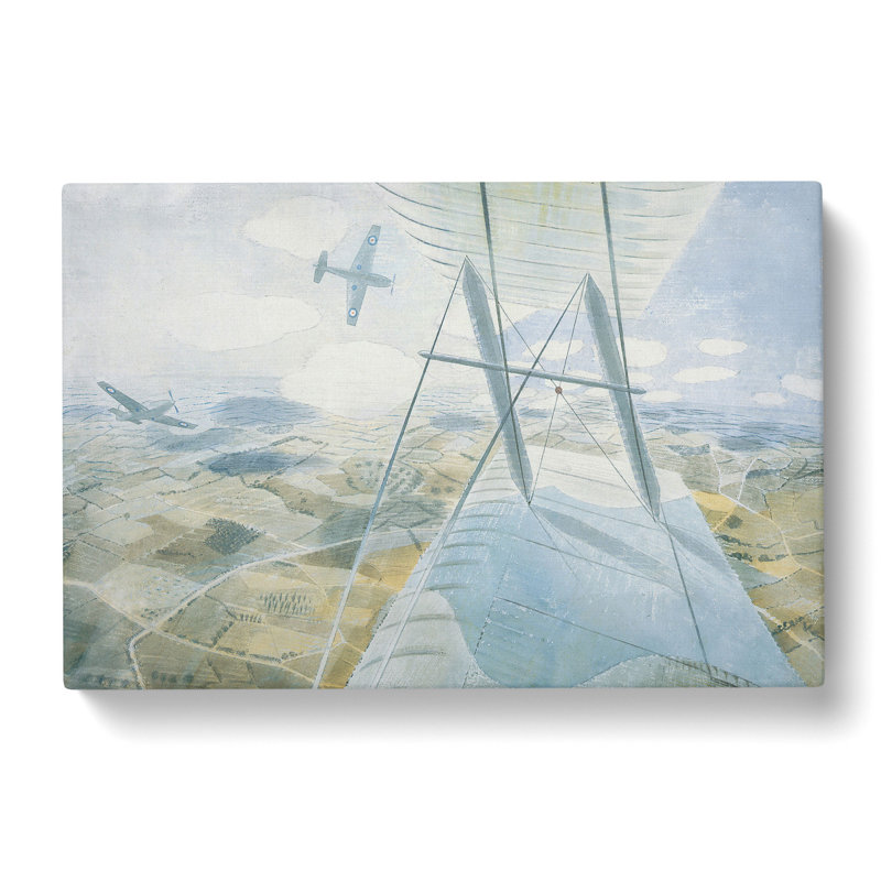 Hurricane In Flight by Eric Ravilious - Wrapped Canvas Painting, 35cm H x 50cm W x 3cm D